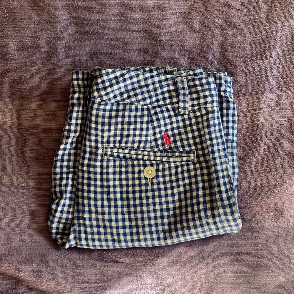 🌞🌞checkered polo cotton/linen dress shorts🌞🌞